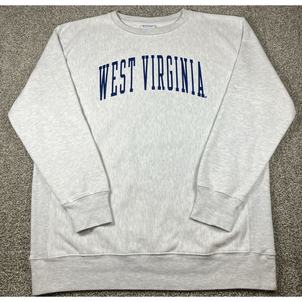 Champion Reverse Weave West Virginia Sweatshirt Crewneck Gray Pullover Size 2XLT